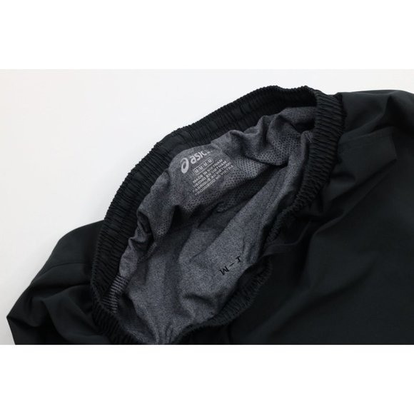 Asics Mens Medium Reflective Logo Lined Jogging Running Shorts Black Polyester - Picture 6 of 9